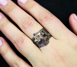 Серебряное кольцо с кристаллами висмута Серебро 925