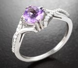 Прелестный серебряный комплект с аметистами