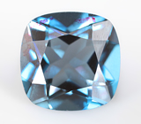 Синий London топаз с интересной фиолетовой зональностью 3,59 карата 