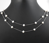 Серебряное колье с жемчугом Серебро 925