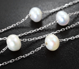 Серебряное колье с жемчугом Серебро 925