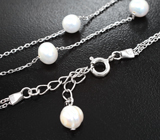Серебряное колье с жемчугом Серебро 925