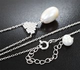 Серебряный комплект с жемчугом Серебро 925