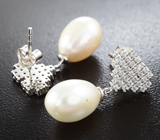 Серебряный комплект с жемчугом Серебро 925