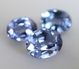 Набор из 3 редких синих шпинелей высокой чистоты 0,94 карата