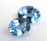 Пара редких синих шпинелей высокой чистоты 0,57 карата