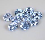 Набор из 9 чистейших редких синих шпинелей 2,15 карата