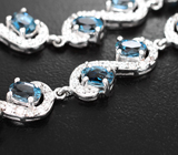 Изысканный серебряный браслет с London топазами