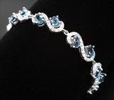 Изысканный серебряный браслет с London топазами