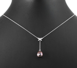 Серебряное колье с цветным жемчугом Серебро 925
