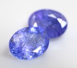 Крупная пара насыщенных танзанитов 10,39 карата