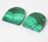 Пара слайсов уральского малахита 17,07 карата