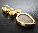 Комплект с аммолитами аммонита 15,58 карата, рубиновой шпинелью, цитрином, диопсидом, васильковым и желтым сапфиром