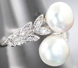 Серебряное кольцо с жемчугом Серебро 925