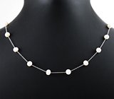 Серебряное колье с жемчугом