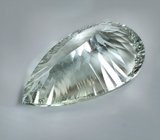 Крупный! Чистейший зеленый аметист лазерной огранки 49,51 карата