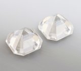 Пара бесцветных муассанитов топовой огранки 3,26 карата
