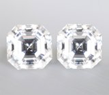 Пара бесцветных муассанитов топовой огранки 3,26 карата