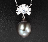 Серебряное колье с цветным жемчугом