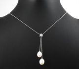 Серебряное колье с жемчугом