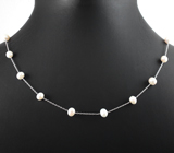 Серебряное колье с жемчугом