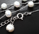 Серебряное колье с жемчугом