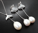 Серебряный комплект с жемчугом и перламутром Серебро 925