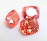 Крупный набор из 3 красной и оранжевых шпинелей 4,93 карата