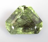 Перидот авторской огранки с включениями рутила 3,74 карата