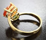 Комплект с цаворитом топового цвета 0,47 карата и мандариновыми спессартинами 5,22 карата