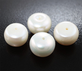 Крупный набор из 4 кремово-белых морских жемчужин 22,4 карата! Исключительный люстр 