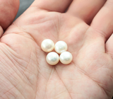 Крупный набор из 4 кремово-белых морских жемчужин 22,4 карата! Исключительный люстр 