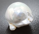 Крупная серебристая морская жемчужина барокко 21,61 карата! Натуральный цвет 