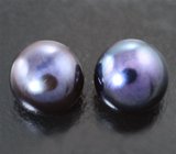 Пара насыщенно-фиолетовых морских жемчужин 8,52 карата! Натуральный цвет