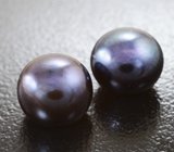 Пара насыщенно-фиолетовых морских жемчужин 8,52 карата! Натуральный цвет