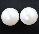 Крупная пара кремово-белых морских жемчужин 33,4 карата! Исключительный люстр 