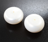 Крупная пара кремово-белых морских жемчужин 33,4 карата! Исключительный люстр 