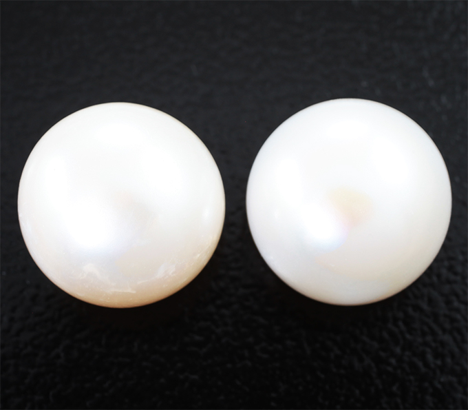 Крупная пара кремово-белых морских жемчужин 16,41 карата! Исключительный люстр