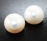 Крупная пара кремово-белых морских жемчужин 16,41 карата! Исключительный люстр 