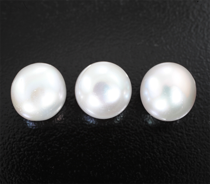 Набор из 3 серебристых морских жемчужин 15,19 карата! Натуральный цвет