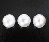 Набор из 3 серебристых морских жемчужин 15,19 карата! Натуральный цвет 