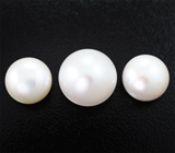 Набор из 3 кремово-белых морских жемчужин 19,29 карата! Исключительный люстр 