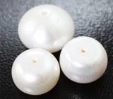 Набор из 3 кремово-белых морских жемчужин 19,29 карата! Исключительный люстр 