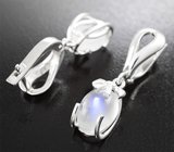 Серьги с лунным камнем 5,85 карата