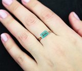 Золотое кольцо с «неоновым» апатитом 1,92 карата