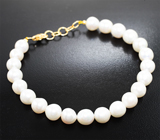 Золотой браслет с морским жемчугом 70,2 карата! Натуральный цвет