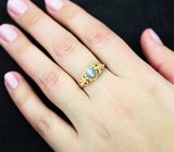 Золотое кольцо с топовым хризобериллом с эффектом кошачьего глаза и сменой цвета 1,3 карата