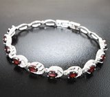 Великолепный серебряный браслет с альмандинами гранатами