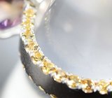 Кольцо с аметрином авторской огранки 10,65 карата и сапфирами