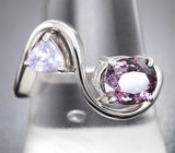 Кольцо cо шпинелью 2,65 карата и лавандовым сапфиром 0,65 карата со сменой цвета